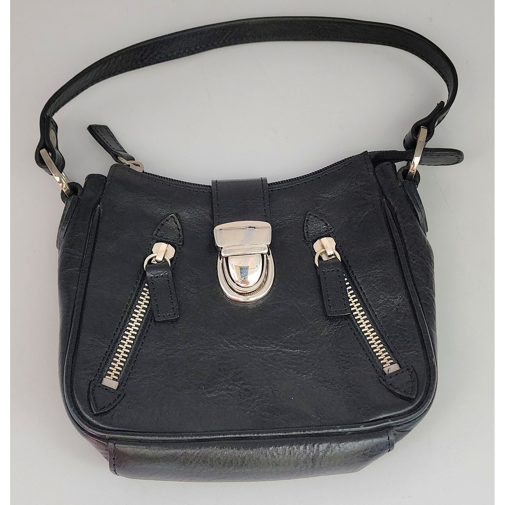 Wilsons Leather Pelle Studio Bag Women Small Black Italian Leather Vintage EXC